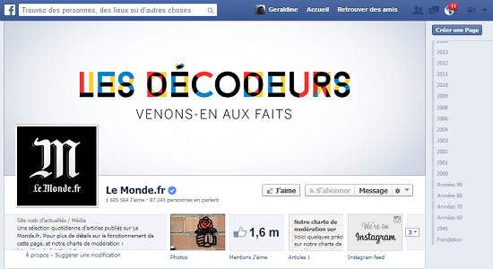 Timeline Facebook Le Monde 2