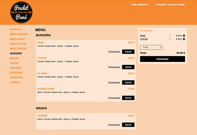 poulet_pane_portfolio_livepepper_online_ordering_site_restaurant